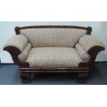 Sofa um 1850, wohl Frankreich. 98 cm x 180 cm x 75 cm. Sofa around 1850, probably France. 98 cm x