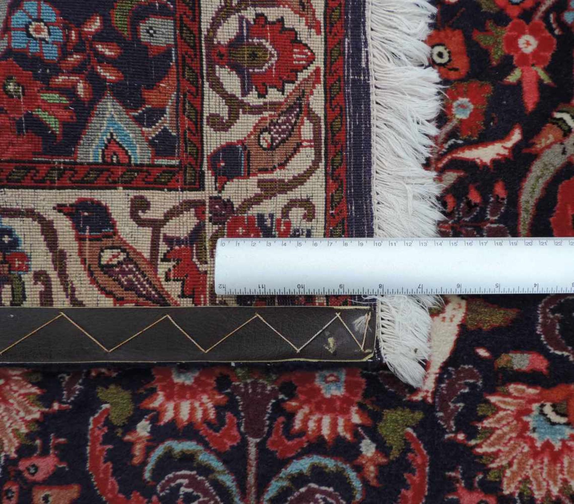 Saruk Läufer Perserteppich. Iran. Feine Knüpfung. 407 cm x 91 cm. Handgeknüpft. Wolle auf Baumwolle. - Bild 6 aus 6
