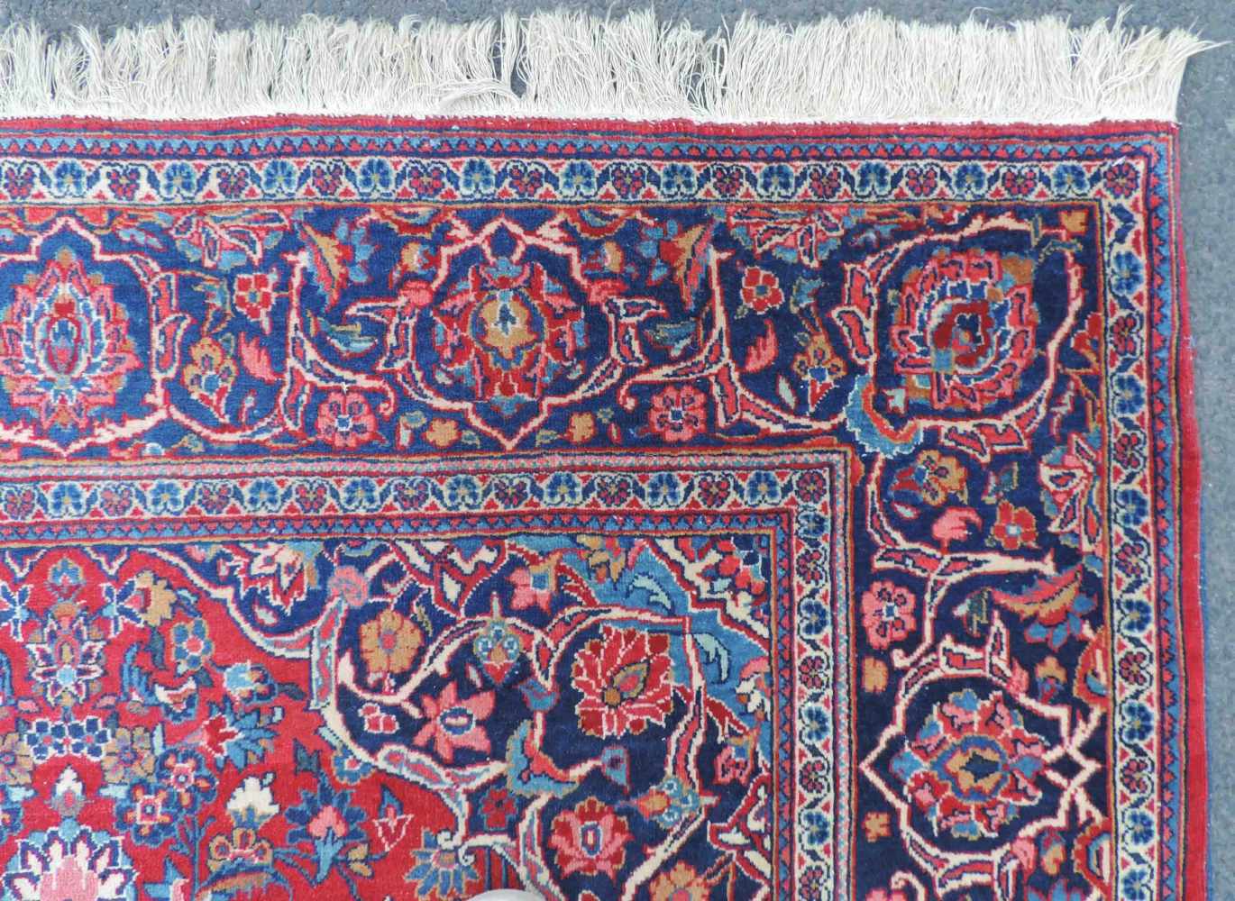 Keschan, Orientteppich, feine Knüpfung. 210 cm x 135 cm. Handgeknüpft. Oriental rug, Keschan, - Image 9 of 9