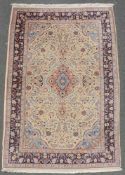 Saruk Perserteppich. Iran. Feine Knüpfung. 228 cm x 142 cm. Orientteppich. Handgeknüpft. Wolle auf