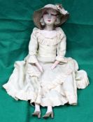 Puppe Lenzi, Dreißiger Jahre. Bespielt. 74 cm lang. Doll Lenzi, 1930s. 74 cm long.