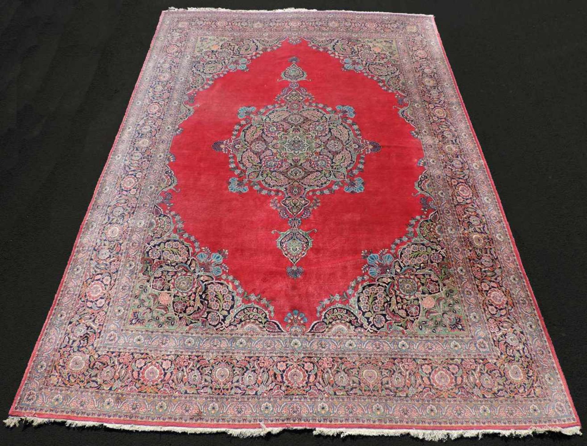 Keschan "Royal" Perserteppich. Iran. Sehr feine Knüpfung. 462 cm x 317 cm. Handgeknüpft. Korkwolle