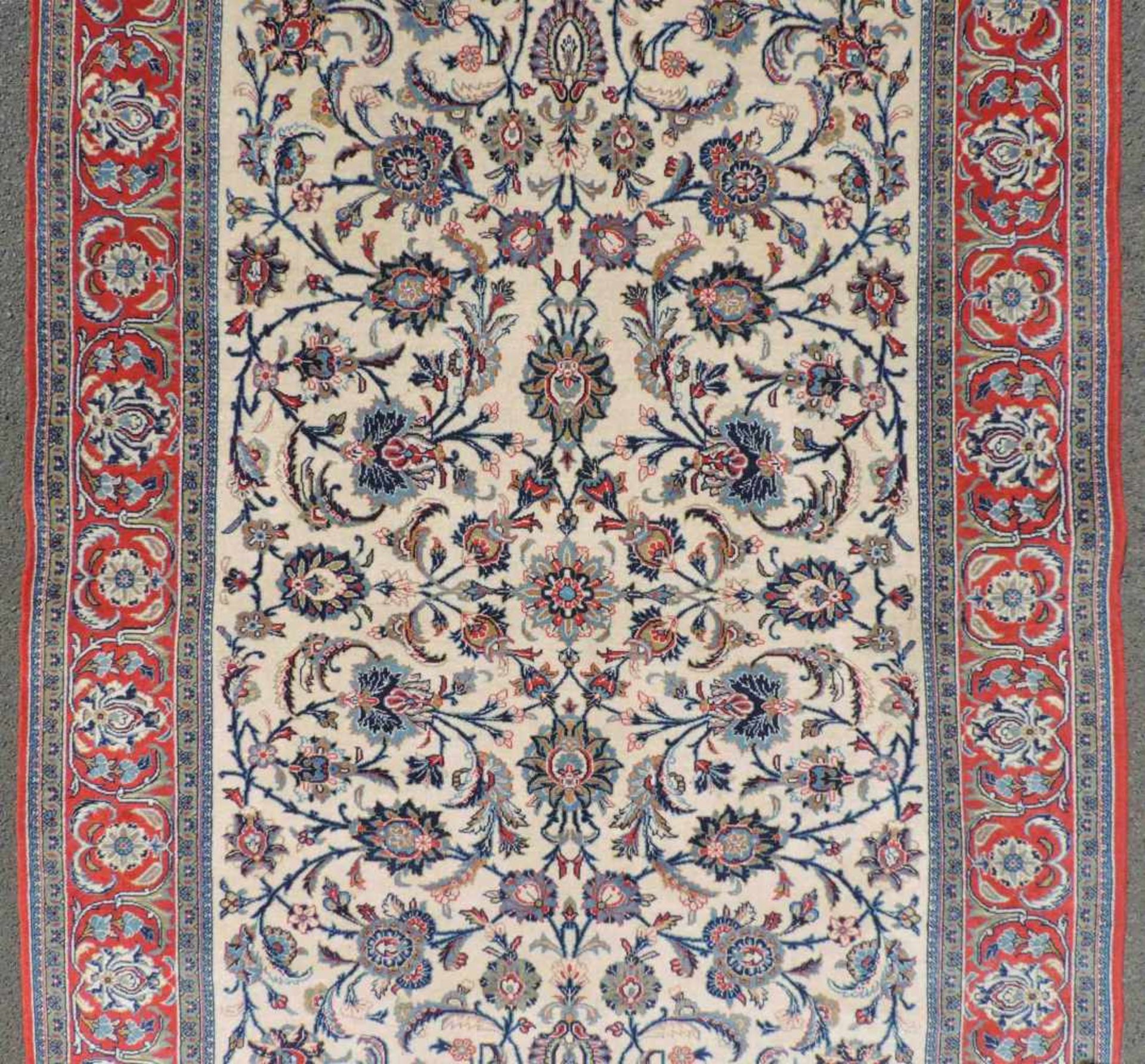 Ghom Perserteppich. Iran. Feine Knüpfung. 213 cm x 144 cm. Orientteppich. Handgeknüpft. Wolle auf - Bild 3 aus 6