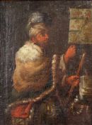 UNSIGNIERT (XVII - XVIII). Orientalischer Händler. Welthandel. 24 cm x 18 cm. Gemälde, Öl auf