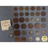 36 Münzen. Auch Russland, Silber, Zar Alexander II. 20 Kopeken Russland 1861. Tunesien 10 Centimes