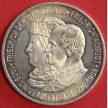 5 Mark, Deutsches Reich 1909, Uni Leipzig, Friedrich August. 5 Mark, Deutsches Reich 1909, Uni