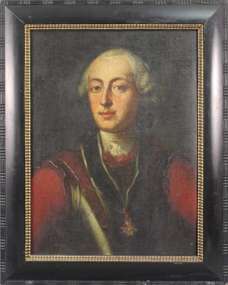 UNSIGNIERT (18. Jahrhundert). Portrait des Kurfürsten Maximilian Joseph III. von Bayern. 65 cm x - Image 2 of 5