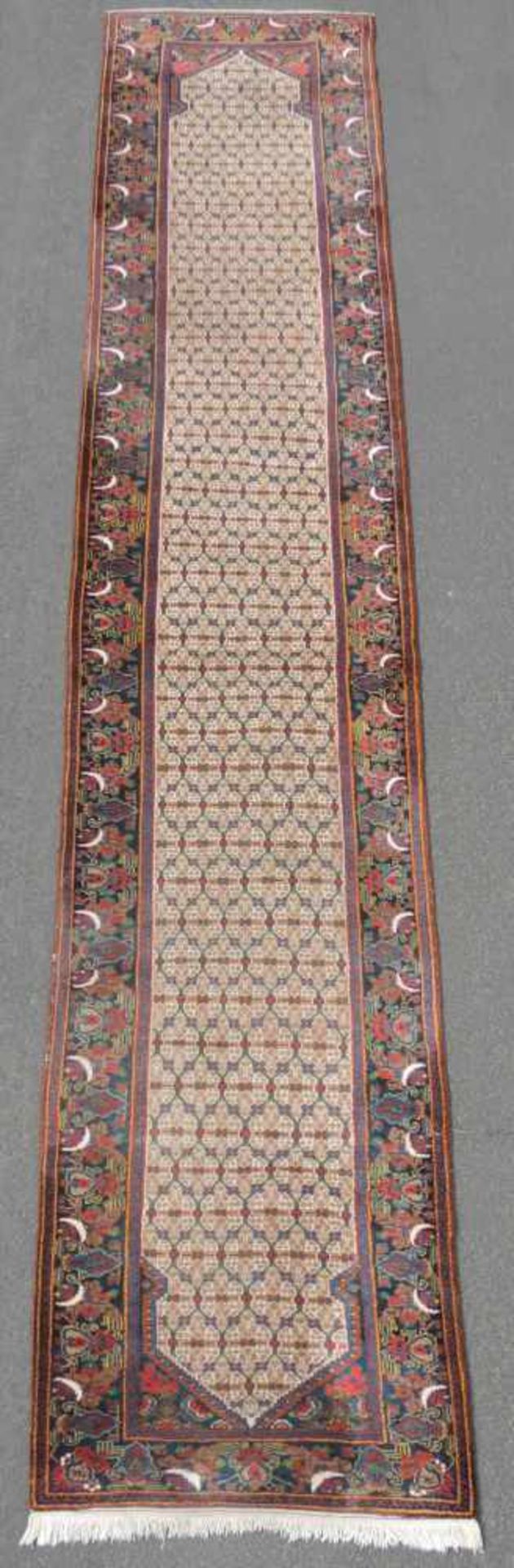 Koljai Perserteppich. Iran. Galerie. 528 cm x 103 cm. Orientteppich. Handgeknüpft. Wolle auf
