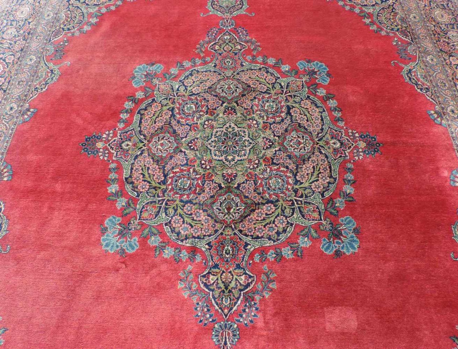 Keschan "Royal" Perserteppich. Iran. Sehr feine Knüpfung. 462 cm x 317 cm. Handgeknüpft. Korkwolle - Bild 4 aus 9