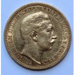 20 Mark 1888 A Preussen Kaiser Wilhelm II. Drei-Kaiser-Jahr. Material: Gold Gewicht: 7,96 g.
