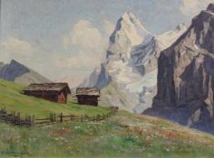 Erwin KETTEMANN (1897 - 1971). "Blick von Mürren auf den Eiger (Jungfraugruppe, Berner Oberland)" 61