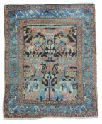 Hamadan Perserteppich. Iran. Alt, 1. Hälfte 20. Jahrhundert. 122 cm x 100 cm. Orientteppich.