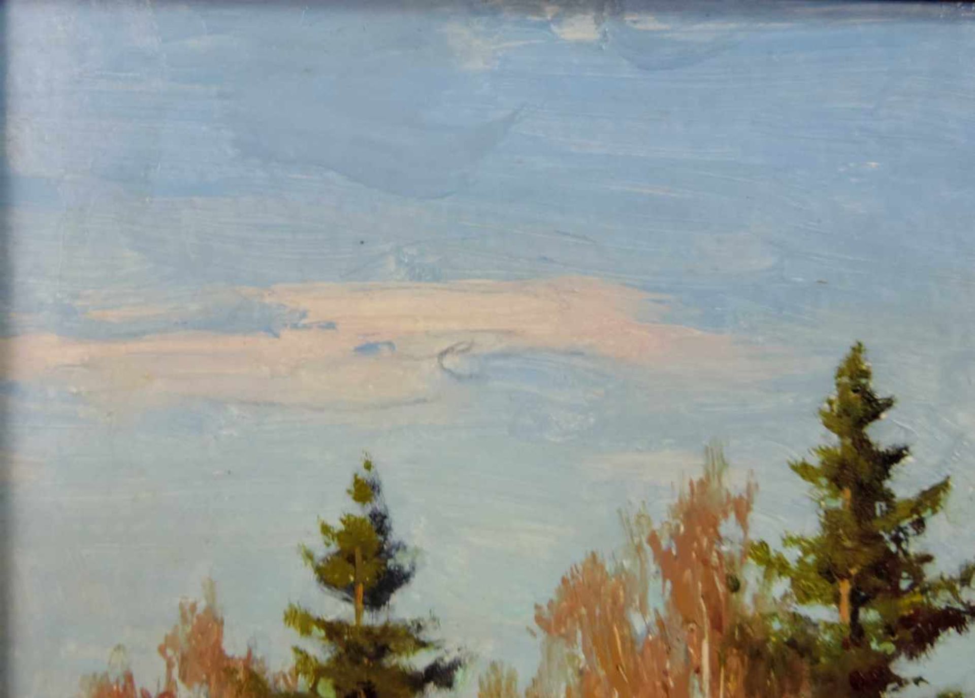 Boris Valentinovic SCERBAKOV (1916 - 1990). Frost und Sonne. 1983. 40 cm x 47 cm. Gemälde, Öl auf - Image 6 of 9