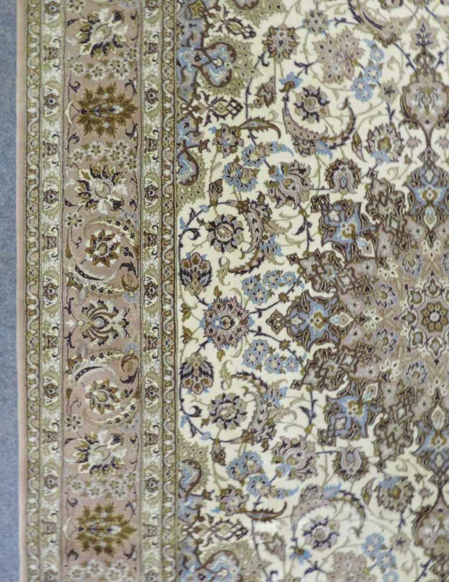 Isfahan Perserteppich. Iran. Sehr feine Knüpfung. 234 cm x 158 cm. Orientteppich. handgeknüpft. - Bild 4 aus 9
