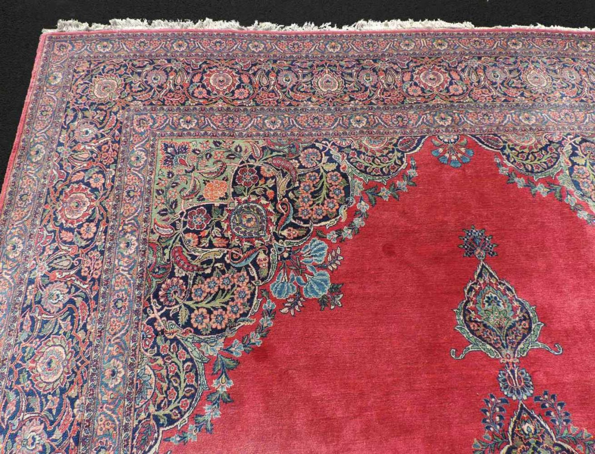 Keschan "Royal" Perserteppich. Iran. Sehr feine Knüpfung. 462 cm x 317 cm. Handgeknüpft. Korkwolle - Bild 6 aus 9