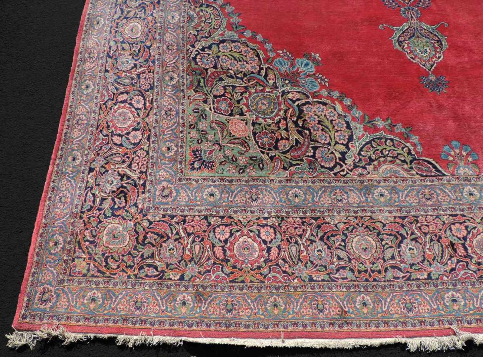 Keschan "Royal" Perserteppich. Iran. Sehr feine Knüpfung. 462 cm x 317 cm. Handgeknüpft. Korkwolle - Bild 2 aus 9