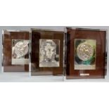 Salvador DALI (1904 - 1989). Eva Speciale / La Fecundidad / Gala. 3 Reliefs, Silber 925, Circa 750