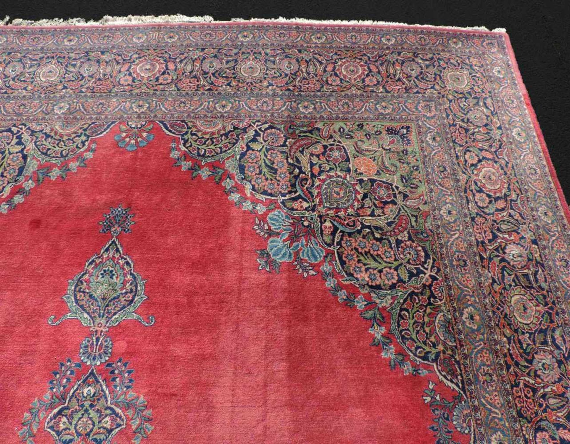 Keschan "Royal" Perserteppich. Iran. Sehr feine Knüpfung. 462 cm x 317 cm. Handgeknüpft. Korkwolle - Bild 5 aus 9
