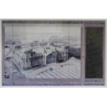 CHRISTO (1935 -) und Jean CLAUDE. Wrapped Reichstag. 1986 - 94. 35 cm x 56 cm im Ausschnitt.