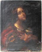 Guido RENI (1575 - 1642) Umkreis. Heilige, wohl Magdalena. 75 cm x 57 cm. Gemälde, Öl auf