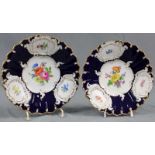 Zwei Meissen Prunkteller. 23,2 cm Durchmesser. Porzellan. Two Meissen ceremonial plates. 23.2 cm