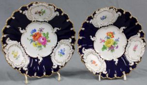 Zwei Meissen Prunkteller. 23,2 cm Durchmesser. Porzellan. Two Meissen ceremonial plates. 23.2 cm