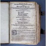 "Stern" Bibel. Lüneburg u.a. 17. Jahrhundert. Genannte Jahre 1600 u.a. 43 cm x 29 x 14 cm