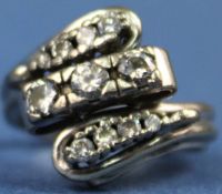 Ring. Weiß - Gold 585. Diamanten Brillanten zusammen circa 1 Carat. Ringgröße U 56. No. 16. 10,2