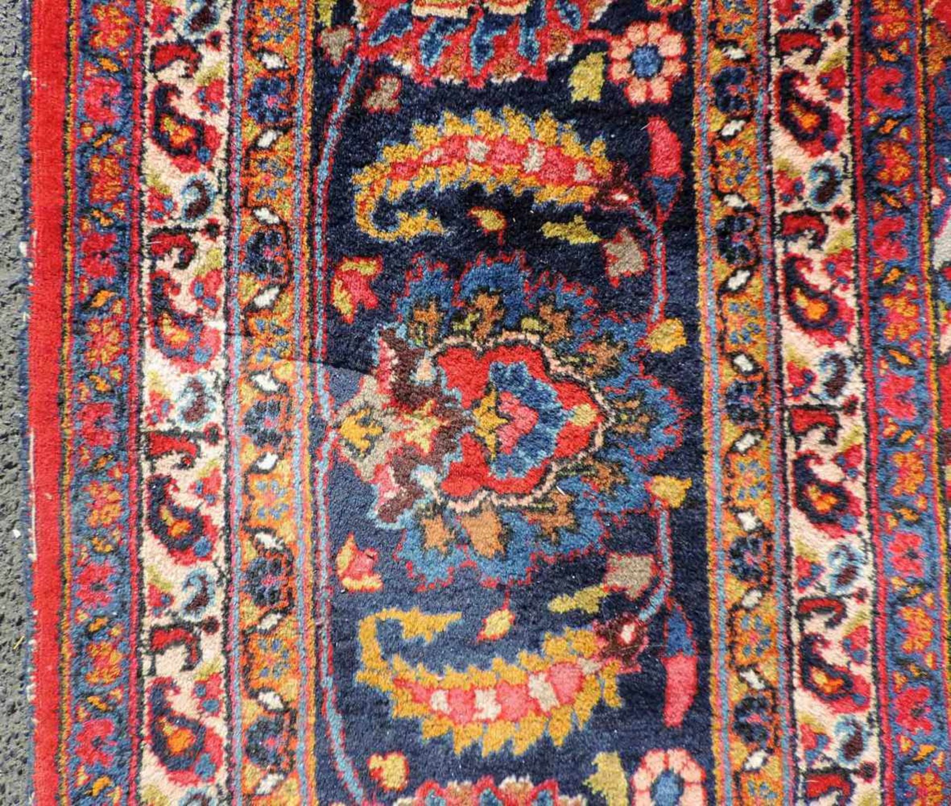 Mesched Perserteppich. Iran. Durchgemustert. 418 cm x 310 cm. Orientteppich. Handgeknüpft. Wolle auf - Bild 3 aus 16