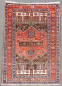 Kurde Perserteppich. Iran. Alt, um 1920. 190 cm x 132 cm. Orientteppich. Handgeknüpft. Wolle auf
