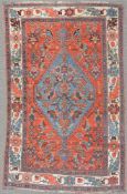 Bidjar Perserteppich. Iran. Antik, um 1880. 140 cm x 92 cm. Orientteppich. Handgeknüpft. Wolle auf