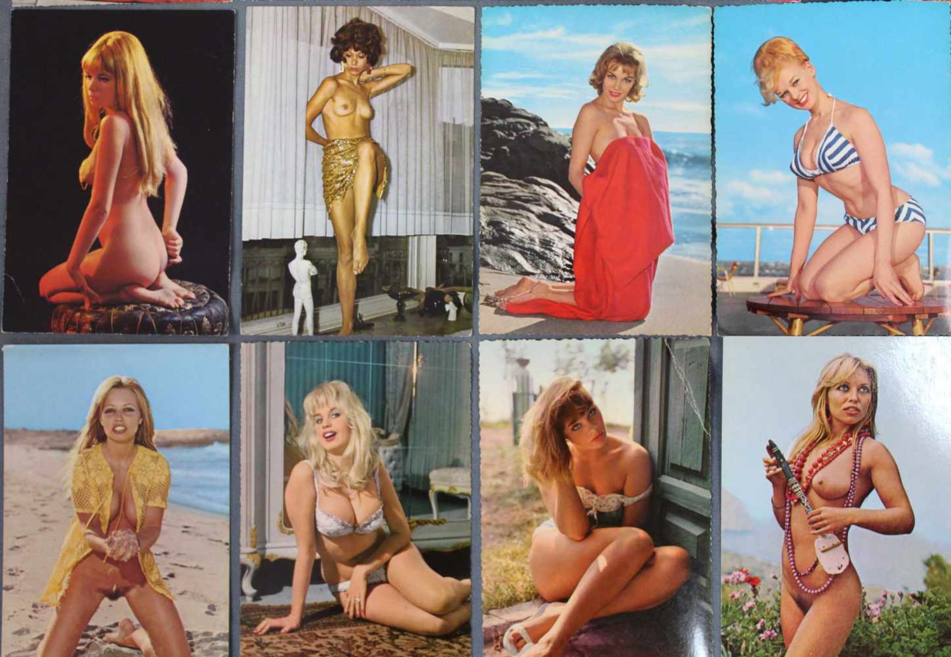 16 Karten. Filmsternchen. Models. Circa 1960 / 1970. 14,5 cm x 10 cm. Teils eher persönliche - Image 2 of 4