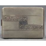 Zigarettenbox Silber. Alt. Um 1900. 140,6 Gramm. 10 cm x 7,5 cm x 1,5 cm. Marken. Cigarette box