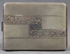 Zigarettenbox Silber. Alt. Um 1900. 140,6 Gramm. 10 cm x 7,5 cm x 1,5 cm. Marken. Cigarette box