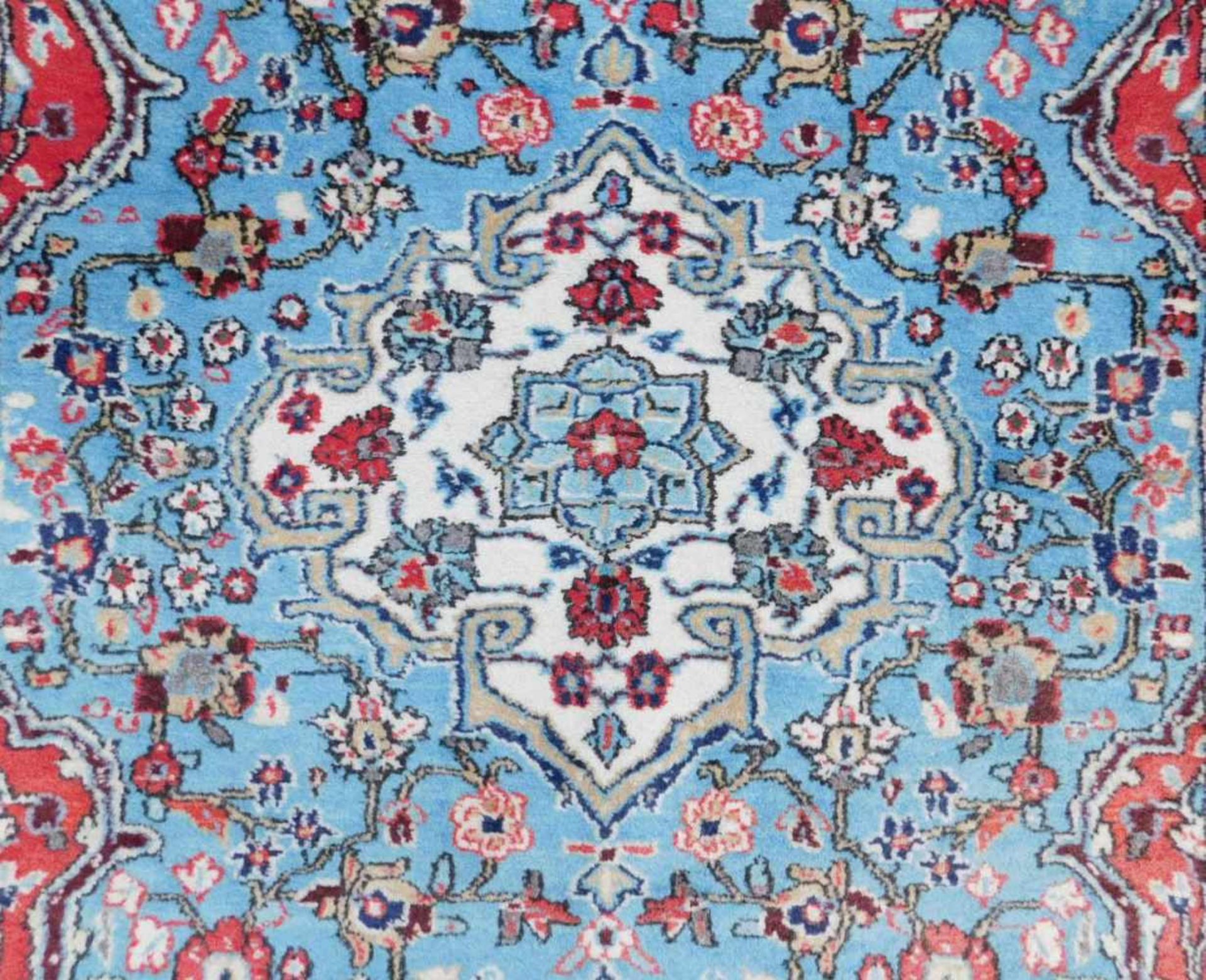 Ghom Perserteppich. Iran, alt, Mitte 20. Jahrhundert. Feine Knüpfung. 157 cm x 110 cm. Handgeknüpft. - Bild 6 aus 8