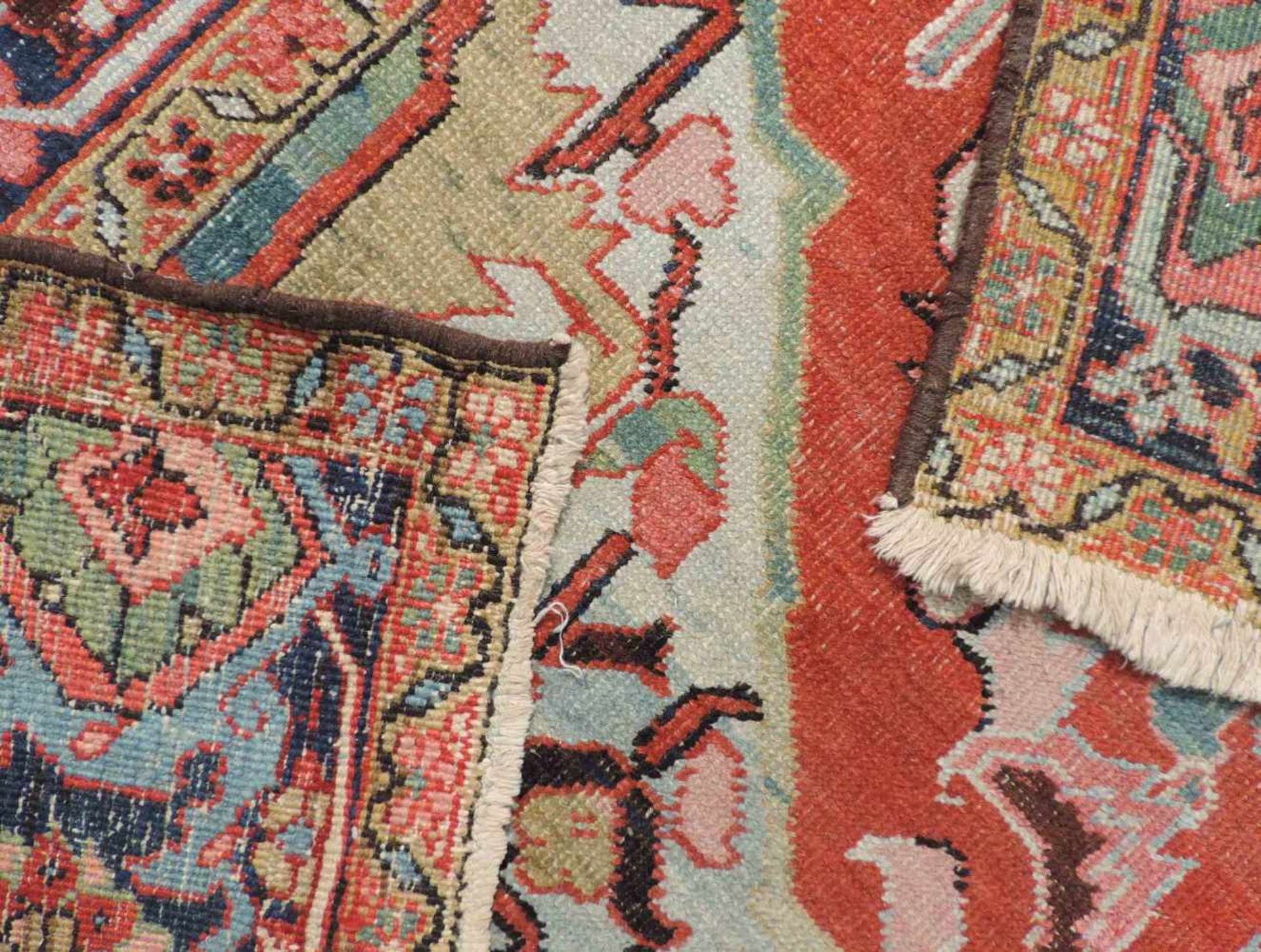 Heris "Serapi" Perserteppich. Iran. Antik, um 1900. 410 cm x 295 cm. Handgeknüpft. Wolle auf - Bild 8 aus 8