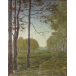 Gerolamo CAIRATI (1860-1943). ''Feldweg''. 104 cm x 81 cm. Rechts unten signiert. Rückseitig