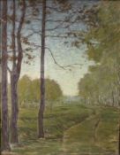 Gerolamo CAIRATI (1860-1943). ''Feldweg''. 104 cm x 81 cm. Rechts unten signiert. Rückseitig