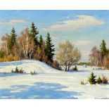 Boris Valentinovic SCERBAKOV (1916 - 1990). Frost und Sonne. 1983. 40 cm x 47 cm. Gemälde, Öl auf
