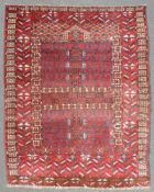 Tekke Engsi. Türteppich der Turkmenen. Turkmenistan, antik um 1880. 148 cm x 119 cm.