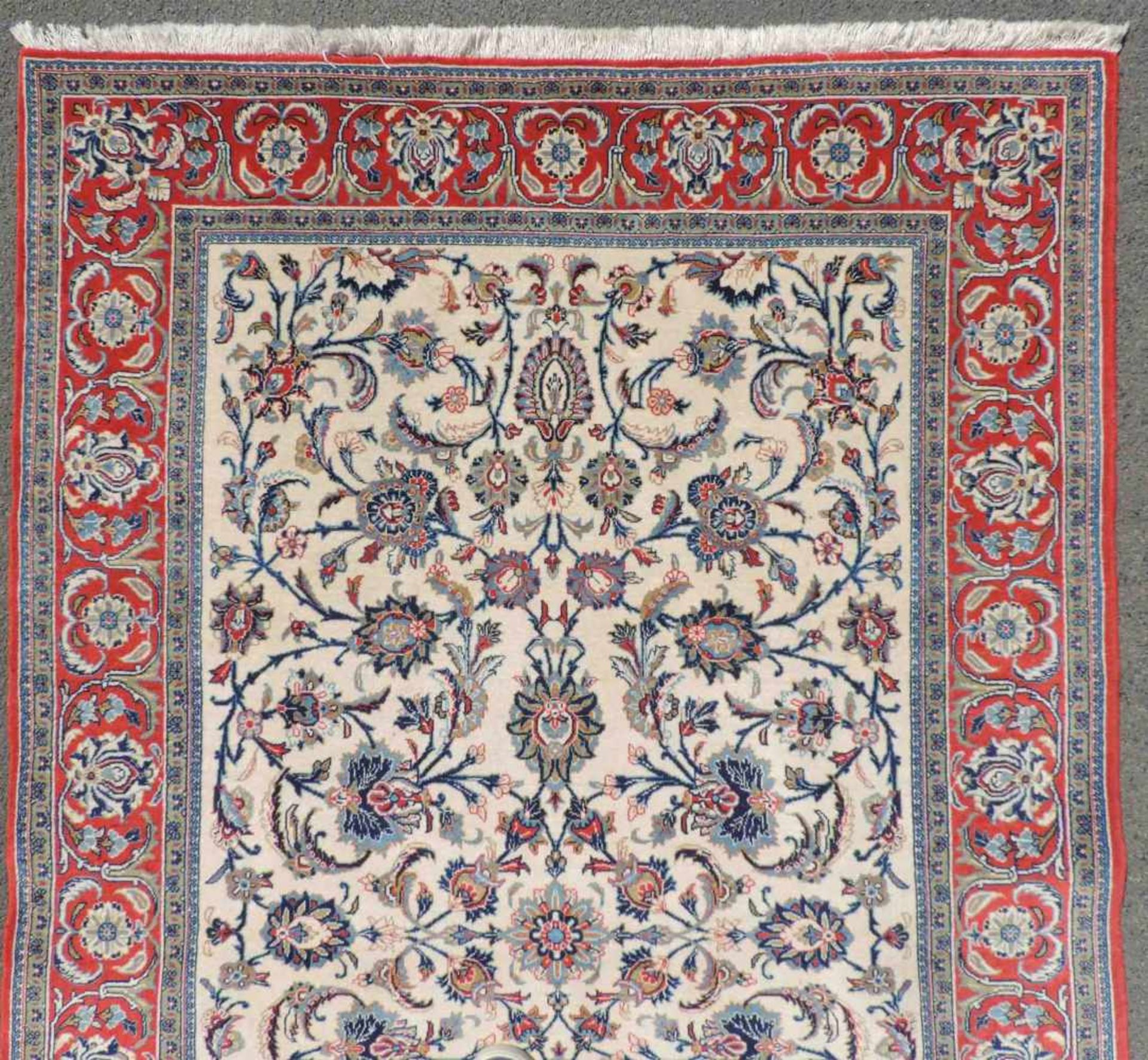 Ghom Perserteppich. Iran. Feine Knüpfung. 213 cm x 144 cm. Orientteppich. Handgeknüpft. Wolle auf - Bild 4 aus 6