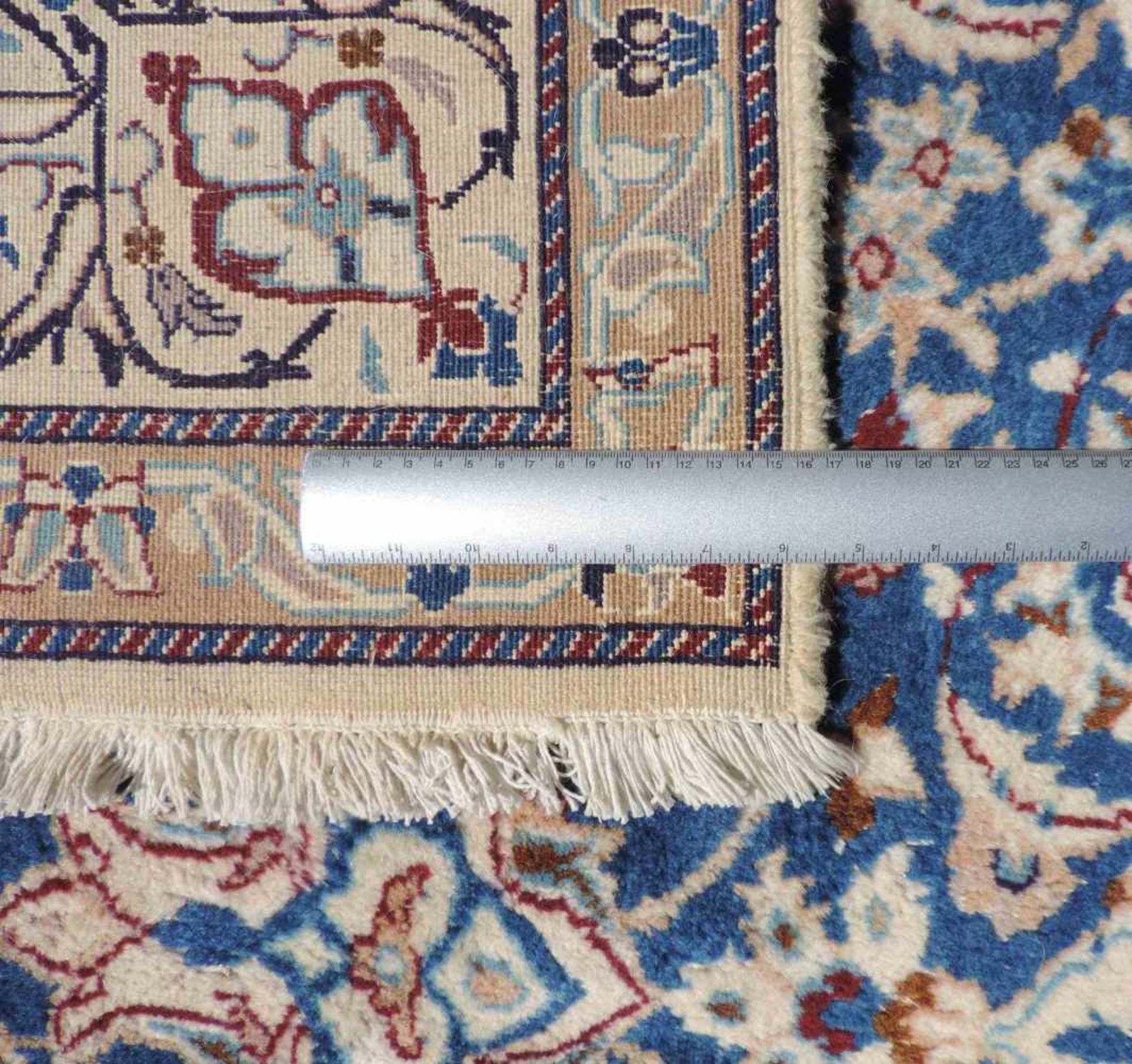 Nain, Perserteppich, Iran. Feine Knüpfung. 304 cm x 207 cm. Orientteppich. Handgeknüpft. Wolle auf - Bild 9 aus 9