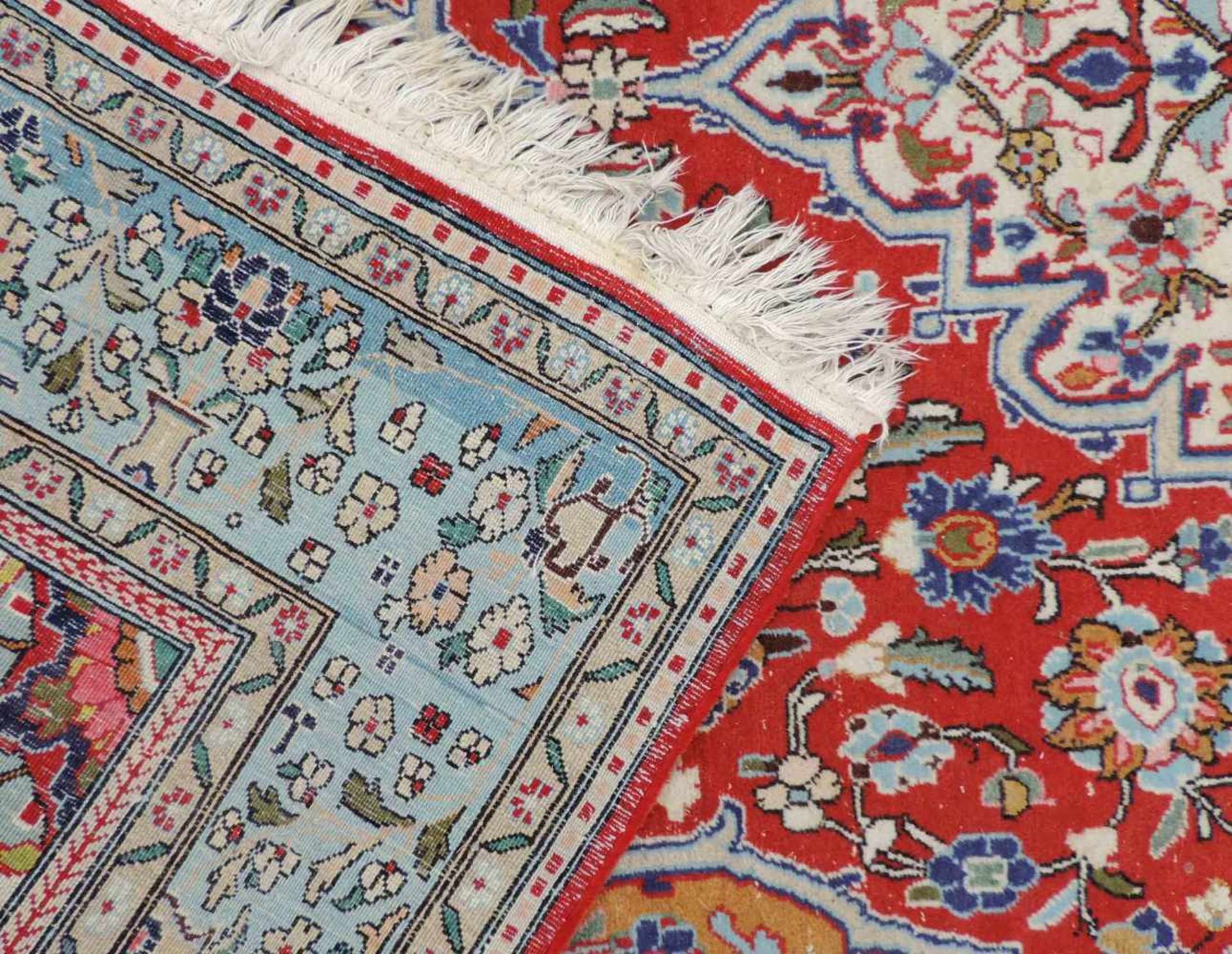 Ghom Perserteppich. Iran. Feine Knüpfung. 263 cm x 153 cm. Handgeknüpft. Wolle auf Baumwolle. Ghom - Image 5 of 6