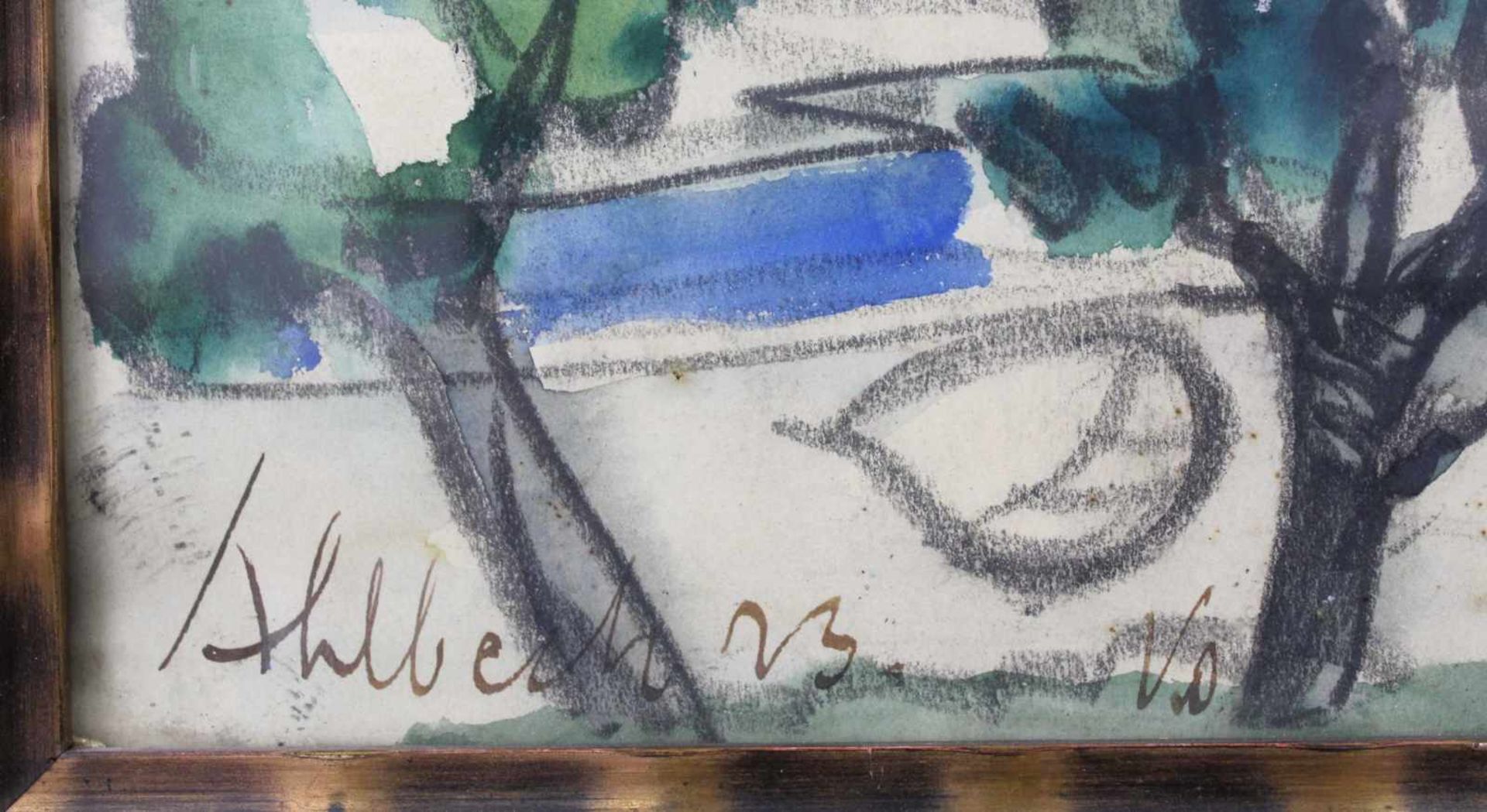 Künstlergruppe AHLBECK. Weite Landschaft (19)23. 38 cm x 48. Aquarell auf Papier. Links unten - Bild 3 aus 7