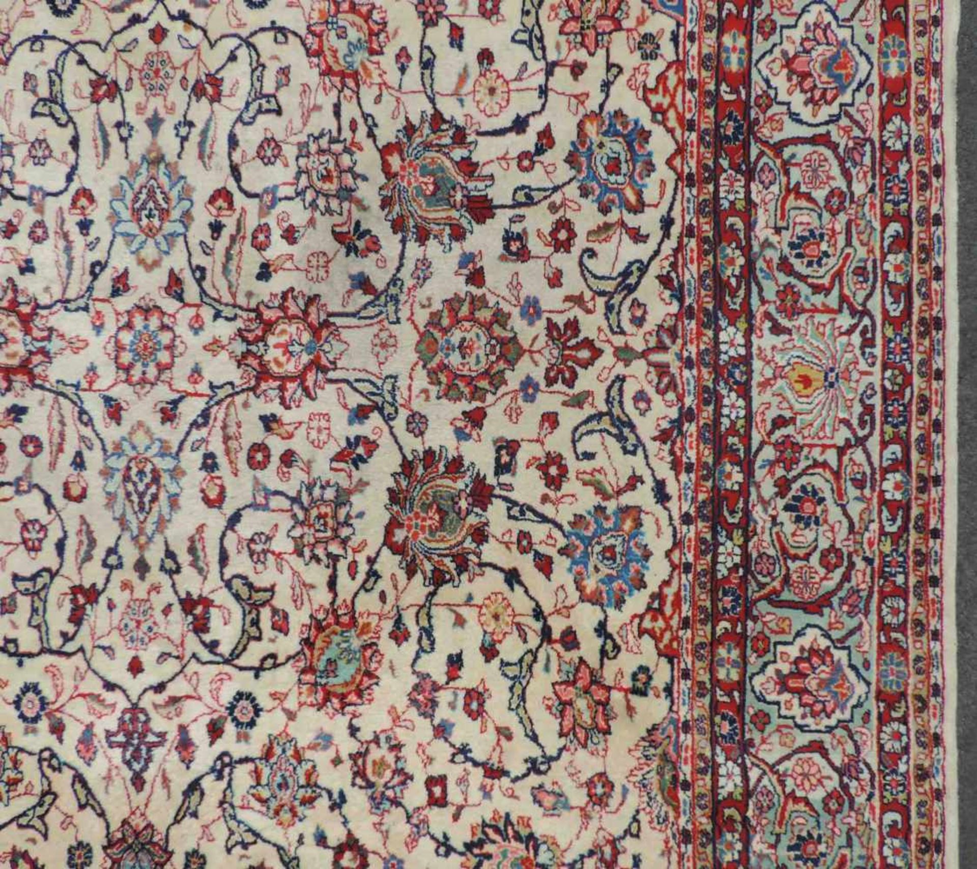 Saruk Perserteppich. Iran. 441 cm x 286 cm. Orientteppich, handgeknüpft. Wolle auf Baumwolle. - Bild 8 aus 11