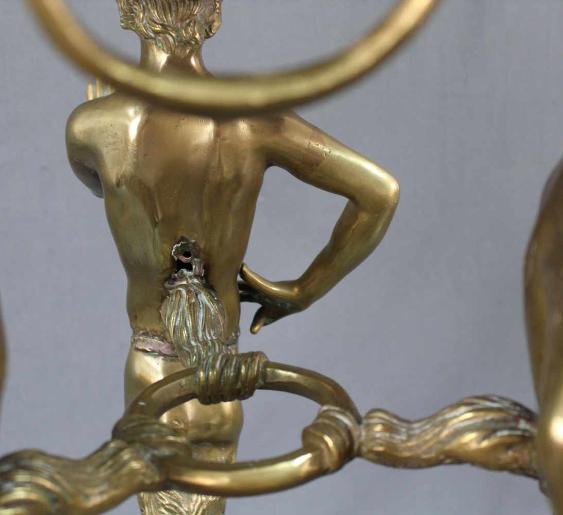 Blumensäule Messing. In der Art des Jugendstil. 88 cm x 63 cm. Flower column brass. In Art Nouveau - Image 3 of 6