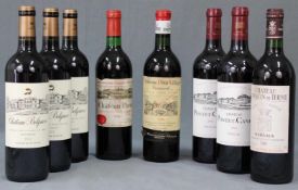 8 ganze Flaschen Bordeaux, alle "Grand Cru Classé" Schlossabzug. 2012 Chateau Pontet-Canet,