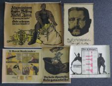 5 Kriegsplakate, 1. Weltkrieg: Louis OPPENHEIM (1879 - 1936). 1. ''Aluminium, Kupfer, Messing,