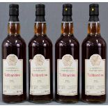 Tullibardine. 4 ganze Flaschen Single Malt Scotch Whisky. Cask Strength 55,9% alc/vol. Je 0,7 l.