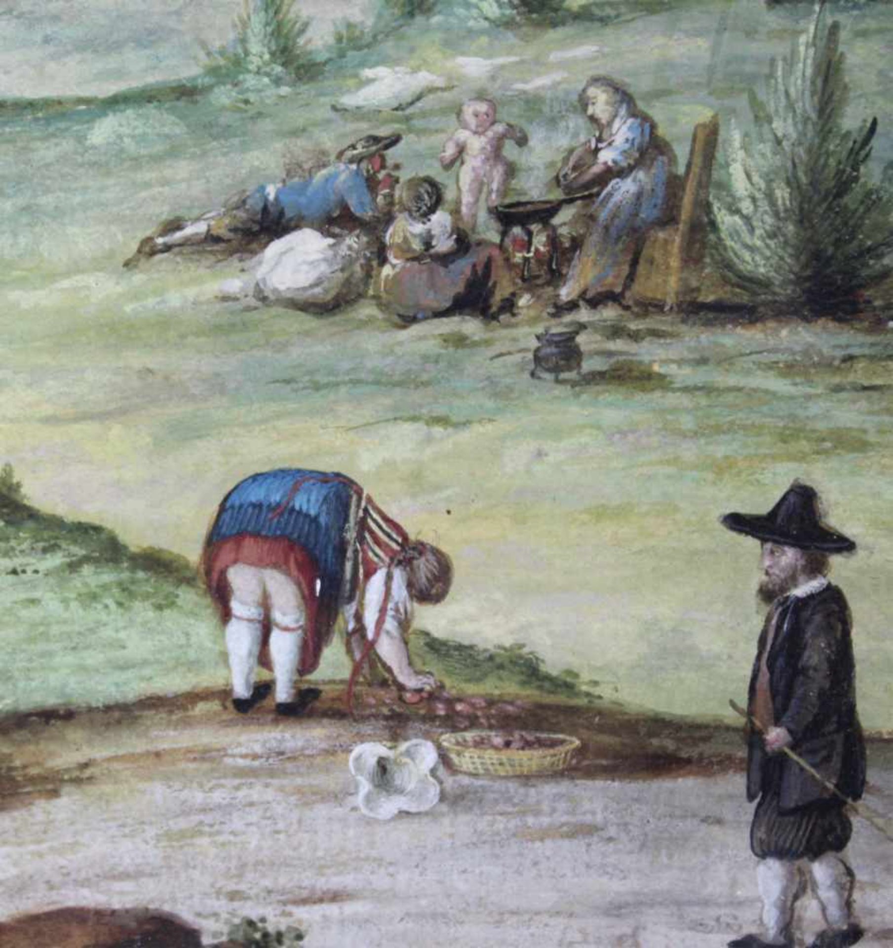 UNSIGNIERT (XIX). Landleben in den Schweizer Alpen. 28 cm x 21 cm im Ausschnitt. Gouache auf Papier. - Bild 3 aus 7